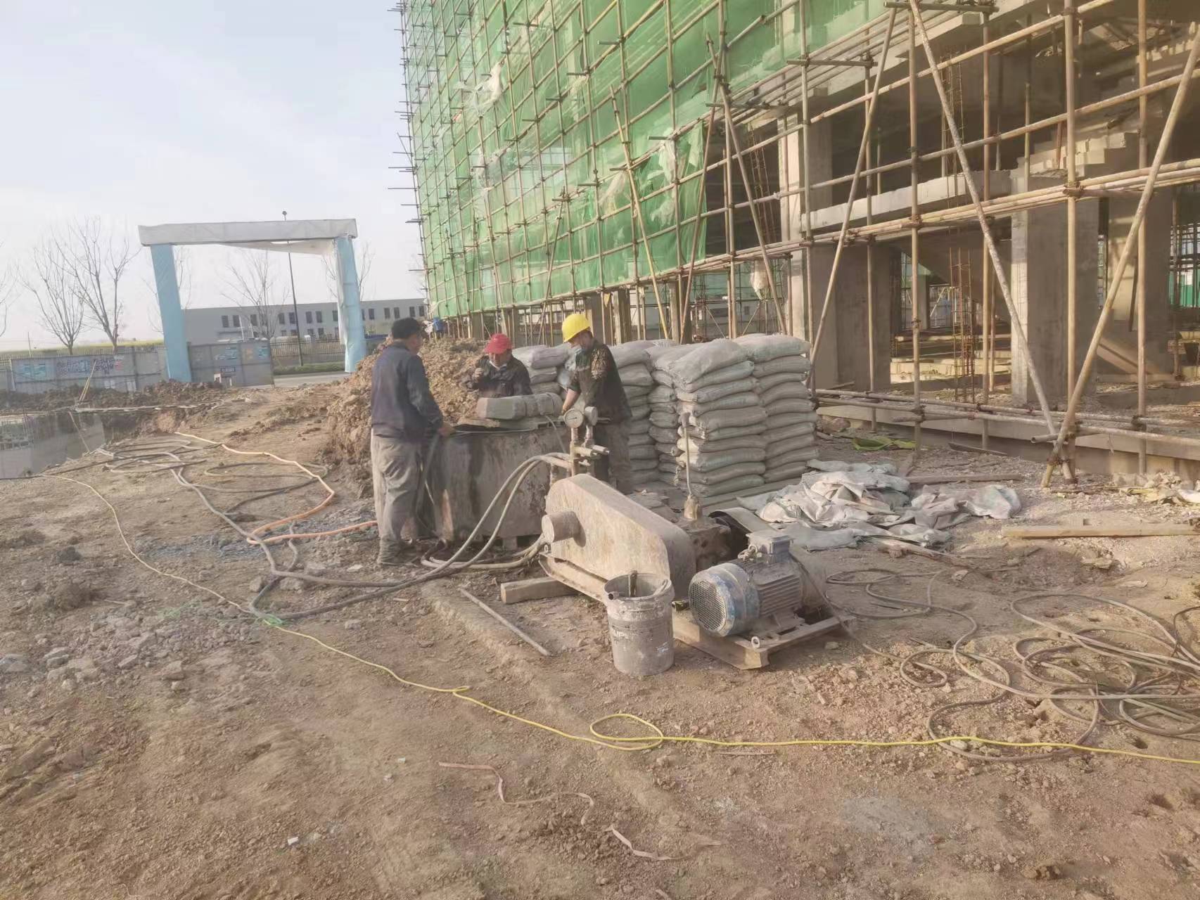 谷城别墅下沉注浆